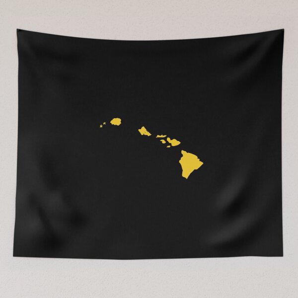Item preview, Hawaii Map Silhouette – Minimal Yellow designed and sold by Paper Drip.
