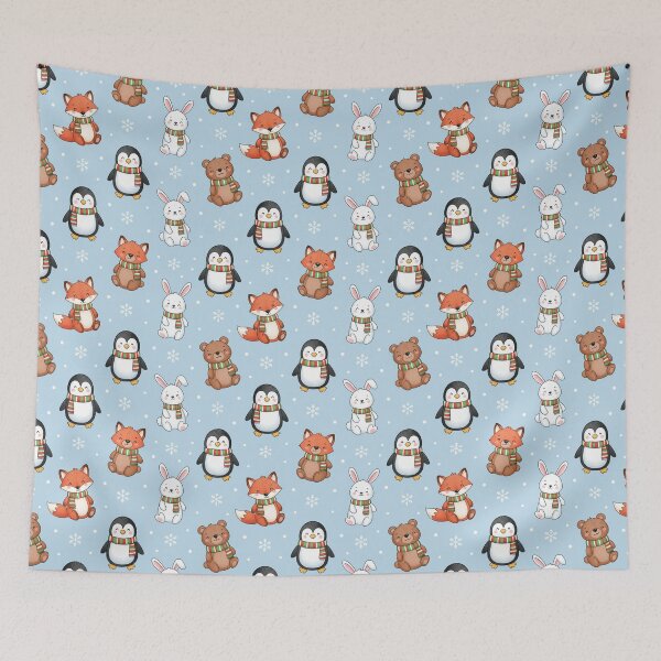 Item preview, Cute Festive Penguins designed and sold by Meemaart.