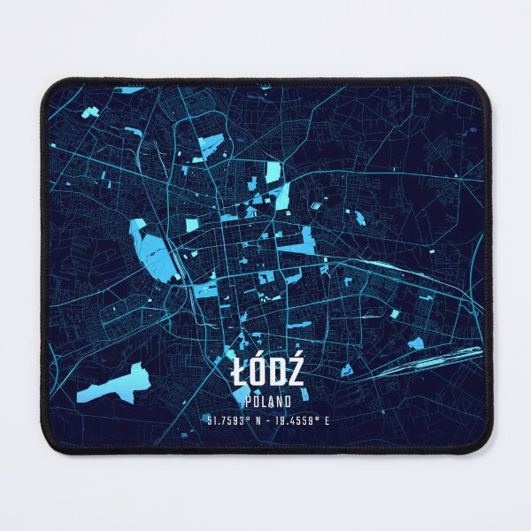 Item preview, Łódź Midnight City Map designed and sold by HomeLivingCo.