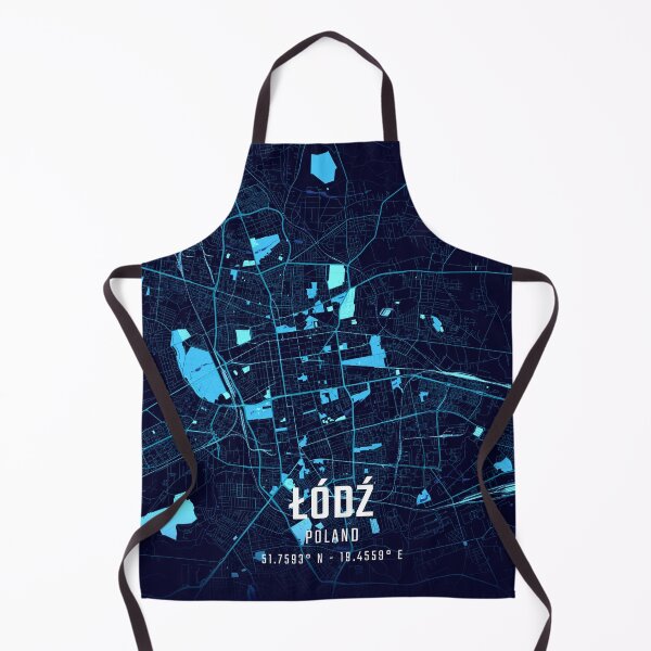 Item preview, Łódź Midnight City Map designed and sold by HomeLivingCo.