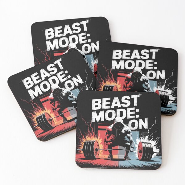 Item preview, Beast Mode ON Gym T-Shirt – Intense Powerlifting Fitness Design for Men designed and sold by HAFIZ-DP.
