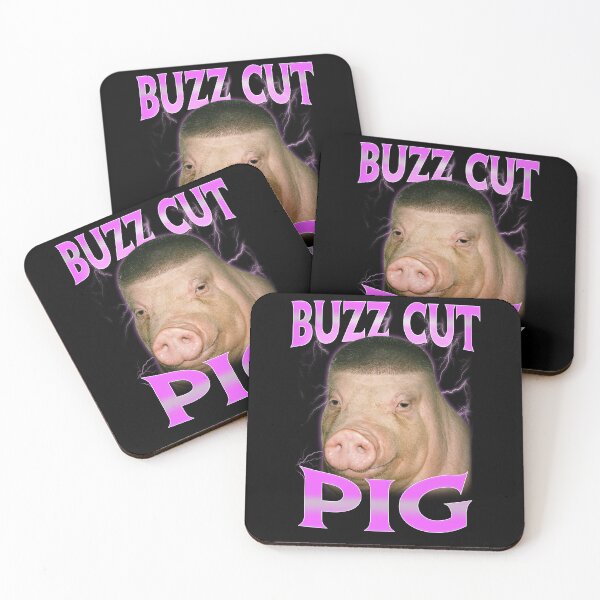 Item preview, Buzz Cut Pig Fade Hog Brainrot designed and sold by elderberry.