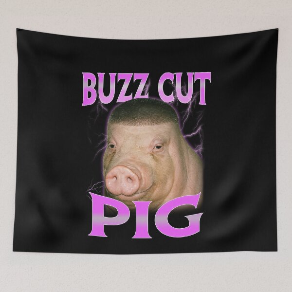Item preview, Buzz Cut Pig Fade Hog Brainrot designed and sold by elderberry.