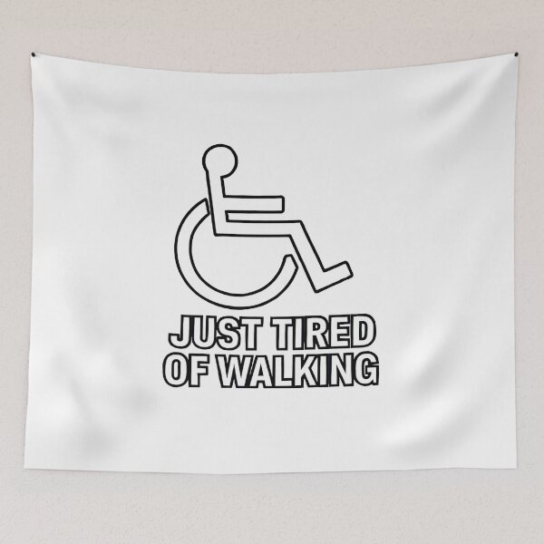 Item preview, JUST TIRED OF WALKING logo high quality designed and sold by DOCTORHOODIE.