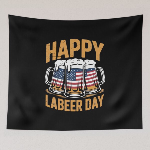 Item preview, American Flag Beer Happy Labeer Day Labor Day  designed and sold by KonstanKoraner.