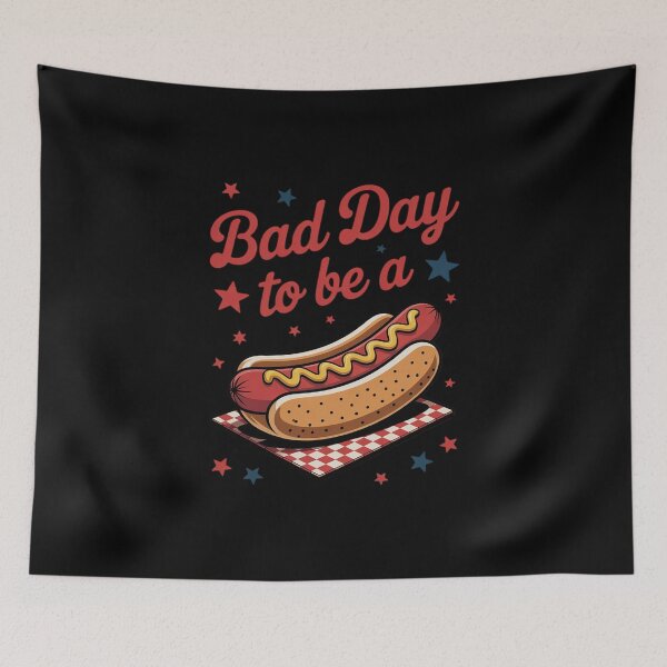 Item preview, Bad Day To Be A Hot Dog Hot Dog 4th Of July Patriotic  designed and sold by KonstanKoraner.