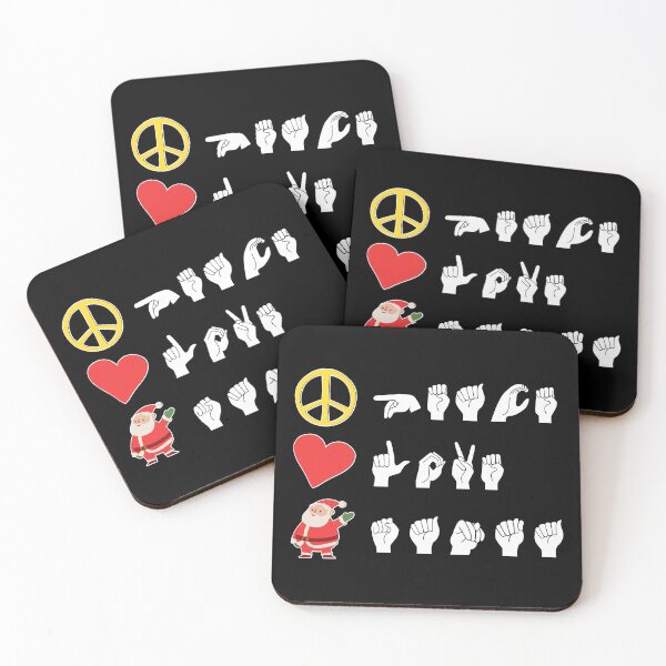 Item preview, ASL Peace Love Santa I designed and sold by Lemon Pepper.