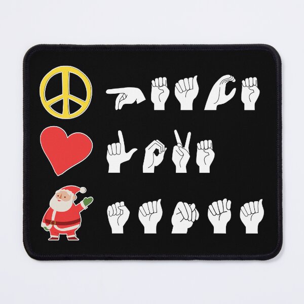 Item preview, ASL Peace Love Santa I designed and sold by Lemon Pepper.