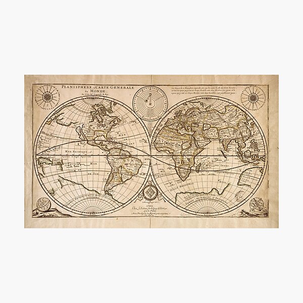 Item preview, Vintage World Map designed and sold by ValentinaHramov.