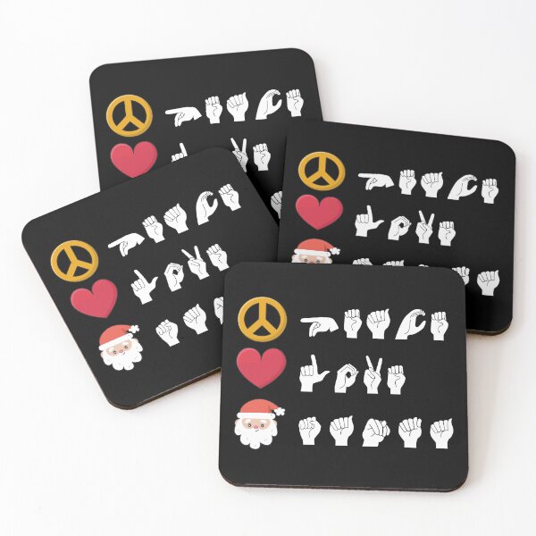 Item preview, ASL Peace Love Santa II designed and sold by Lemon Pepper.
