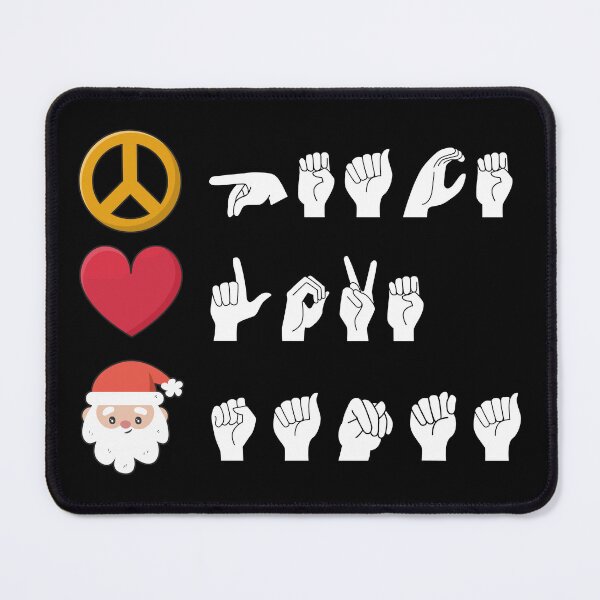 Item preview, ASL Peace Love Santa II designed and sold by Lemon Pepper.