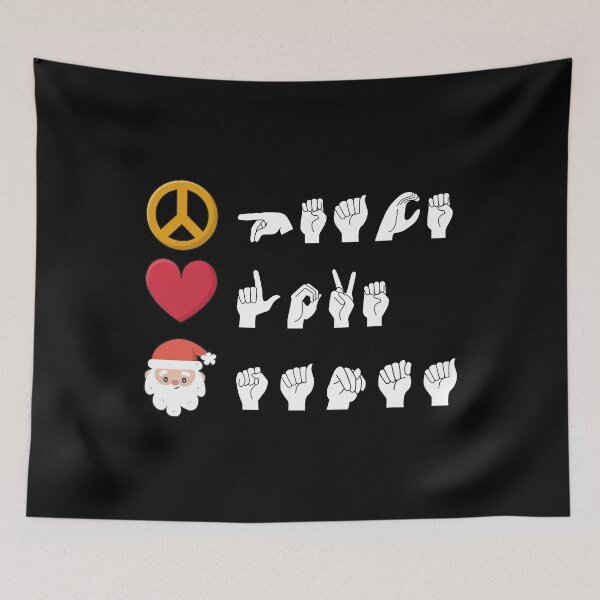 Item preview, ASL Peace Love Santa II designed and sold by Lemon Pepper.