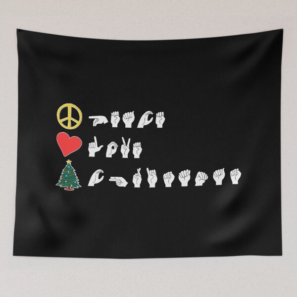 Item preview, ASL Peace Love Christmas I designed and sold by Lemon Pepper.