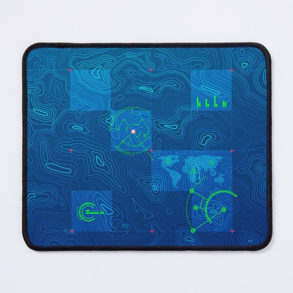 Item preview, military technology, graphic of terrain map with topographic interface designed and sold by NiamLab.