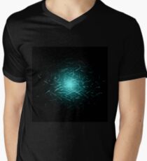 Glowing High Energy Particles Flowing Inside A Sphere Men's V-Neck T-Shirt