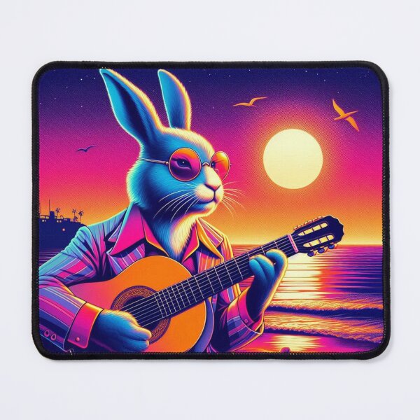Item preview, Cute bunny guitar playing designed and sold by Dogandesighn.