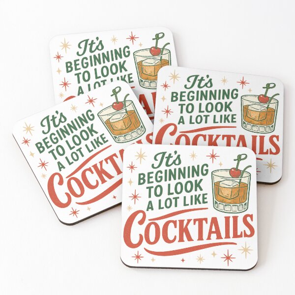 Item preview, It’s Beginning to Look a Lot Like Cocktails Vintage Christmas Cheers! designed and sold by Taberland.