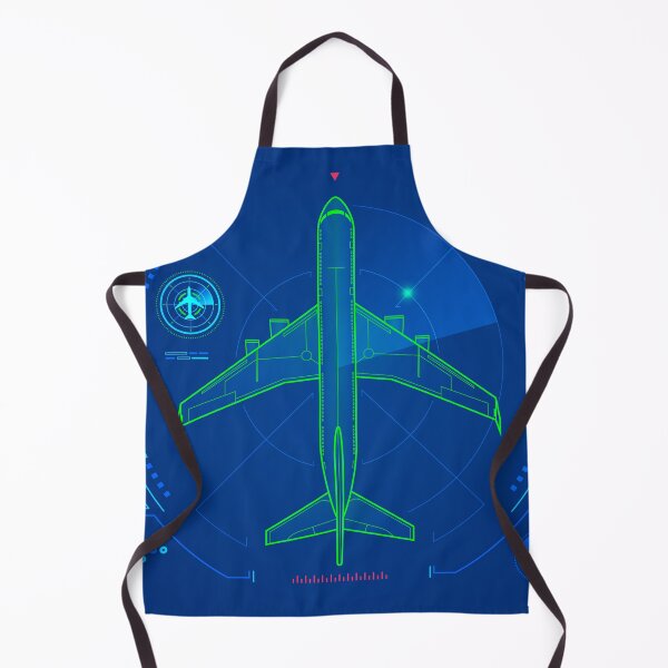 Item preview, air traffic control or  radar technology, graphic of airplane with futuristic aviation interface designed and sold by NiamLab.