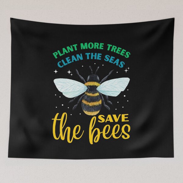 Item preview, Plant More Trees Clean The Seas Save the Bees Beekeeper Earth Day Environmentalist Beekeeping Gift designed and sold by MouDantArts.