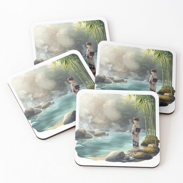 Item preview, Spirit of Japan – Geisha and the Mountain Japan Onsen designed and sold by AndrewYoko.