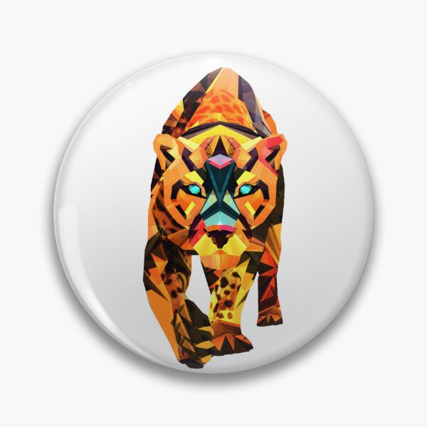 Item preview, Geometric Big Cat – For Those Who Walk Bold and Watch Quiet designed and sold by Raven Studios.