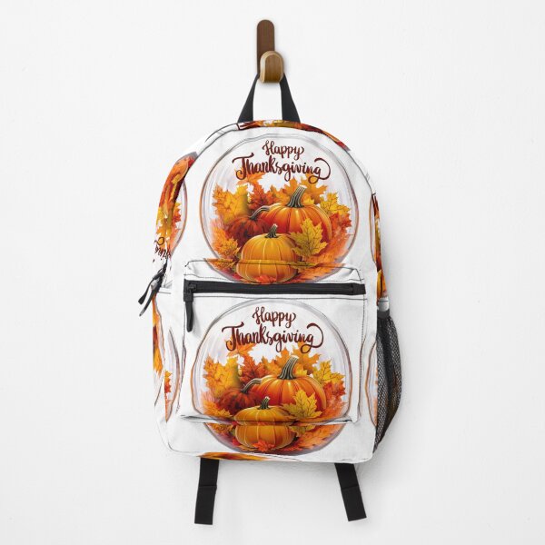 Item preview, Happy Thanksgiving – Pumpkins and Autumn Leaves Fall Design designed and sold by DesignArtist.ia.