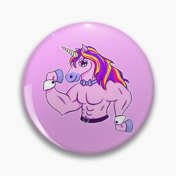 Item preview, Funny kawaii rainbow cartoon unicorn | buff pink unicorn flexing designed and sold by kawaicherrypi.