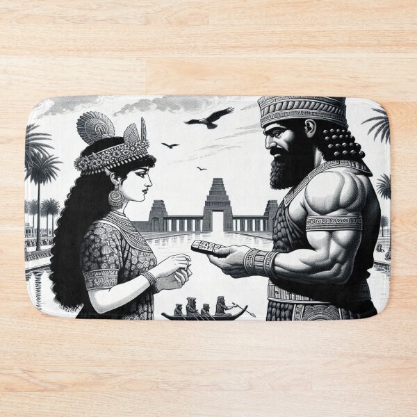 Item preview, Mesopotamia, Ishtar, Gilgamesh, cuneiform tablets, palm tree, river, Gate designed and sold by Redbdon.