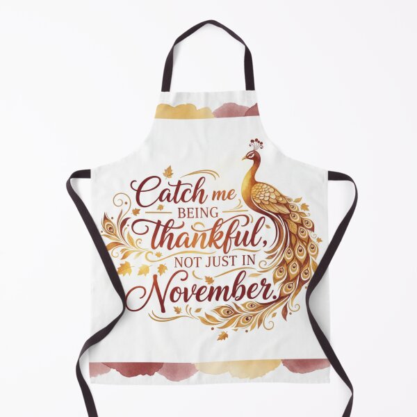 Item preview, Catch Me Being Thankful, Not Just in November – Elegant Fall Gratitude Quote for Journals, Shirts & Wall Art designed and sold by VibeCraftique.