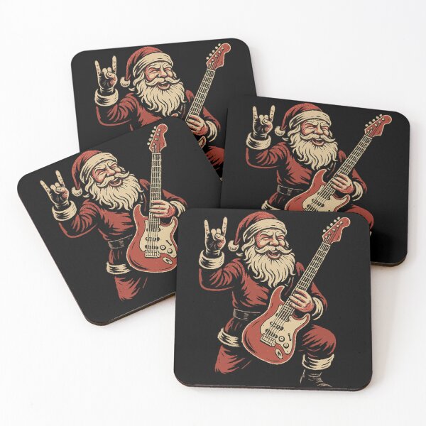 Item preview, Rockin’ Santa Claus Playing Electric Guitar – Funny Cool Christmas Music Lover & Guitarist Holiday Design designed and sold by BrainBubbleArt.