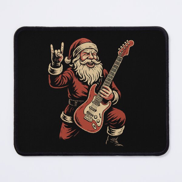 Item preview, Rockin’ Santa Claus Playing Electric Guitar – Funny Cool Christmas Music Lover & Guitarist Holiday Design designed and sold by BrainBubbleArt.