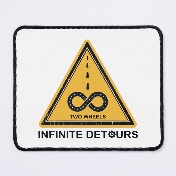 Item preview, Two Wheels Infinite Detours Cycling designed and sold by Esskay Designs.