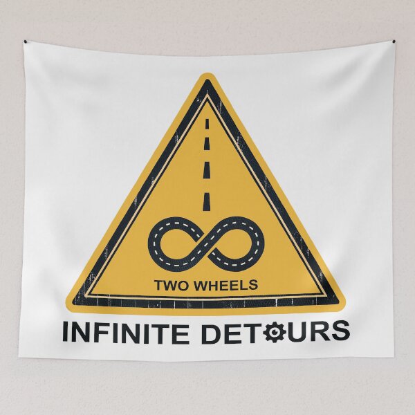 Item preview, Two Wheels Infinite Detours Cycling designed and sold by Esskay Designs.