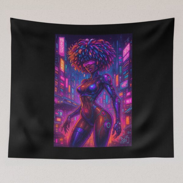 Item preview, Cyberpunk woman designed and sold by SCGraphicDesign.