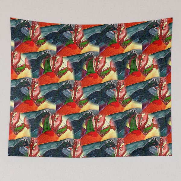 Item preview, Fire and Water Dragon VI designed and sold by Gluecknika.