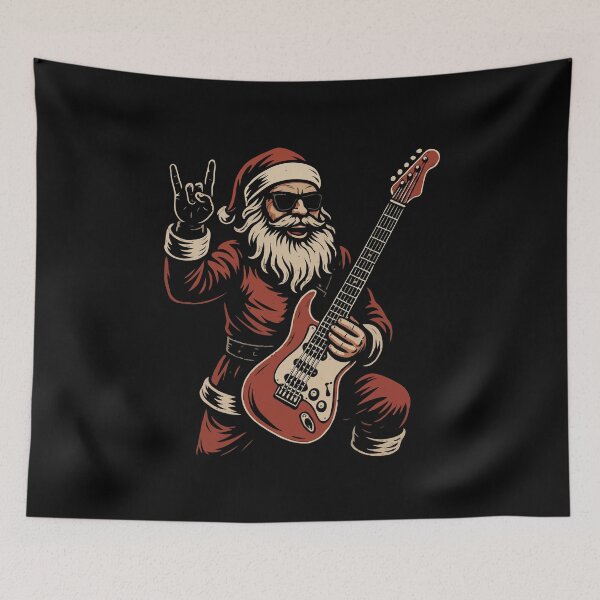 Item preview, Rockin’ Santa Claus with Electric Guitar – Cool Christmas Musician in Sunglasses | Funny Holiday Rock & Roll Design designed and sold by BrainBubbleArt.