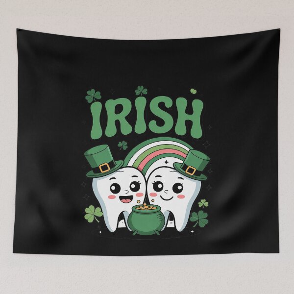 Item preview, groovy Irish You Would Floss St Patricks Day Dentist designed and sold by MonsterBuddiess.