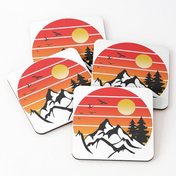 Item preview, Mountain landscape with sunset background designed and sold by DariusZD.