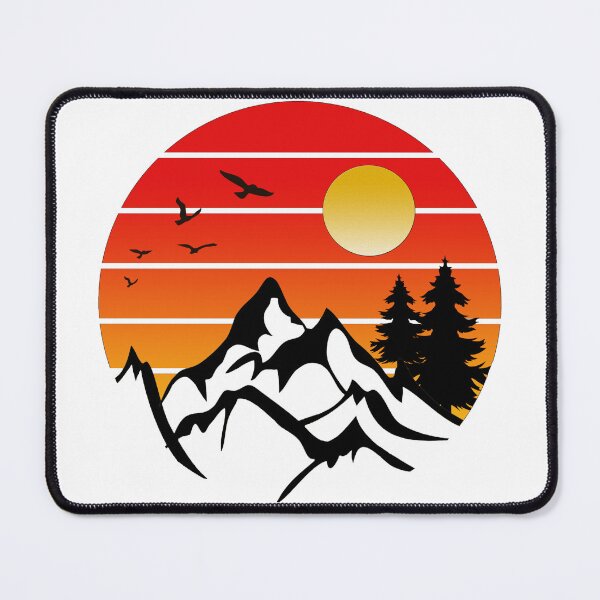 Item preview, Mountain landscape with sunset background designed and sold by DariusZD.