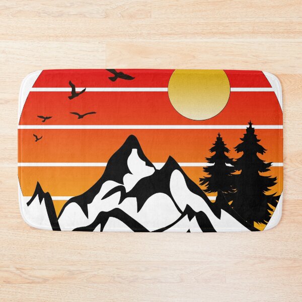 Item preview, Mountain landscape with sunset background designed and sold by DariusZD.