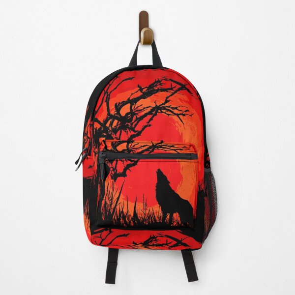 Item preview, Wolf on the background of the red moon  designed and sold by DariusZD.