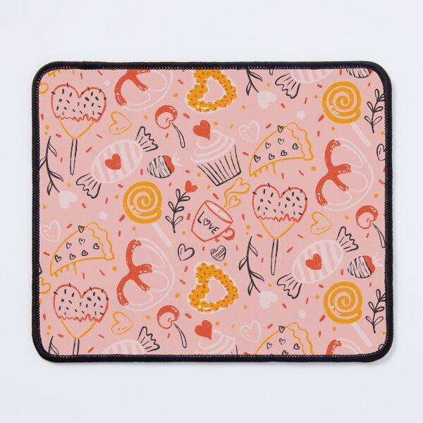 Item preview, Valentine Cute Food Elements Pattern designed and sold by Farissa Designs.