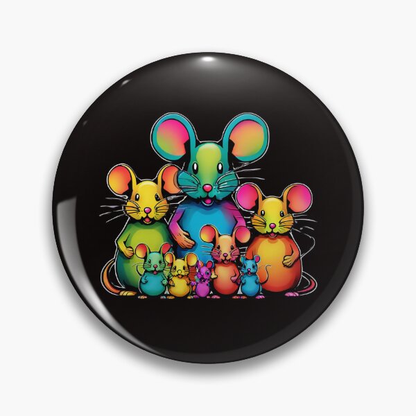 Item preview, Colorful mouse family – Cheerful cartoon illustration designed and sold by Spreesnake Design .