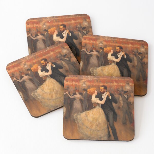 Item preview, Vintage Ball Painting, Couple At A Ball Print, Vintage Ballroom Dancing Art Print, Antique Dancing Wall Art, Dancing Oil Painting designed and sold by SavageVision.