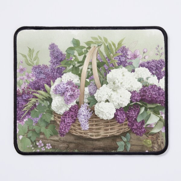 Item preview, Basket of lilacs and viburnum  designed and sold by Faerieglen.