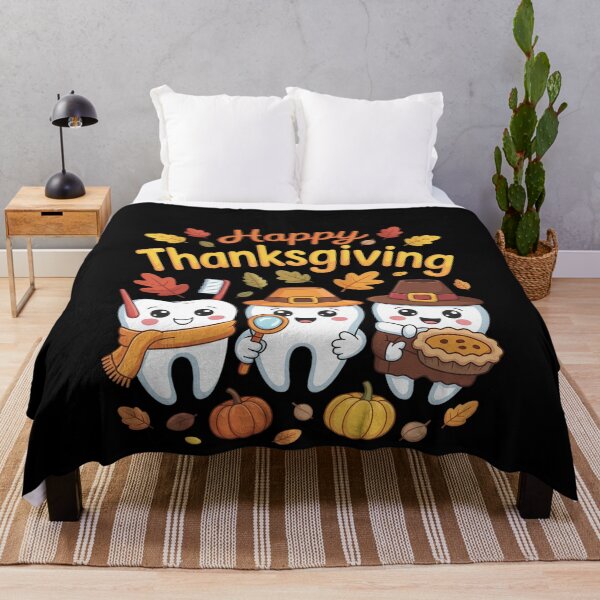 Item preview, Happy Thanksgiving Teeth Dental Squad Turkey designed and sold by MonsterBuddiess.