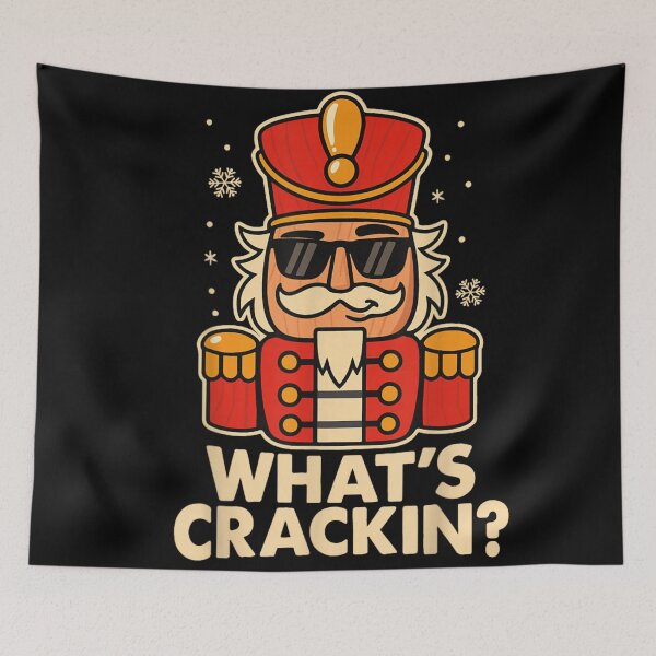 Item preview, Funny Nutcracker Soldier "What's Crackin" Cool Christmas Holiday Design designed and sold by WilliaMaler.