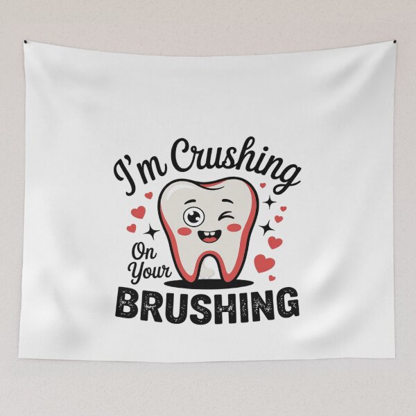 Item preview, I'm Crushing On Your Brushing Dental Dentist Valentine 1 designed and sold by MonsterBuddiess.