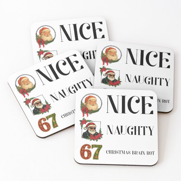 Item preview, Nice Naughty 67 Christmas Brain Rot | Minimalist Santa Design designed and sold by PROPera-design.