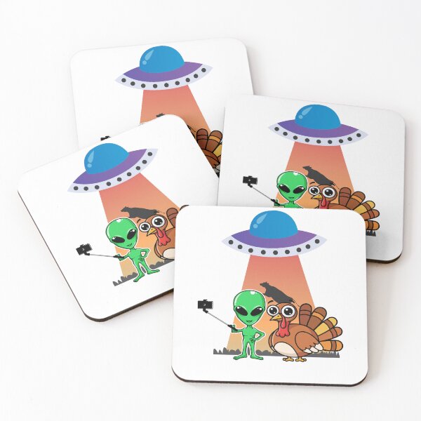 Item preview, Alien Turkey UFO Selfie designed and sold by MarcelooArt.